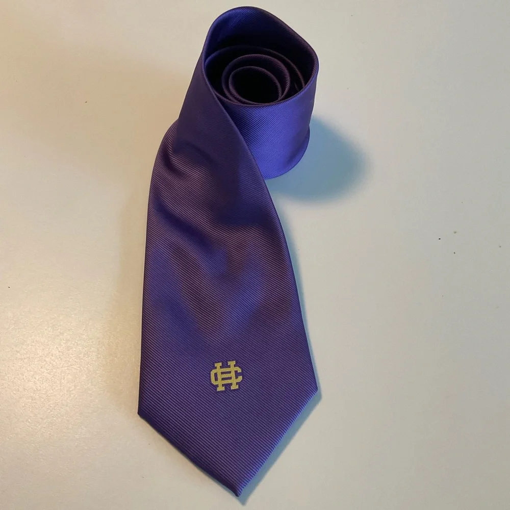 Catholic High, LR, AR, Tie & Belt, Tie-Class of 1999 purple 59” x 3”, Belt-Sz 32 - Picture 13 of 16